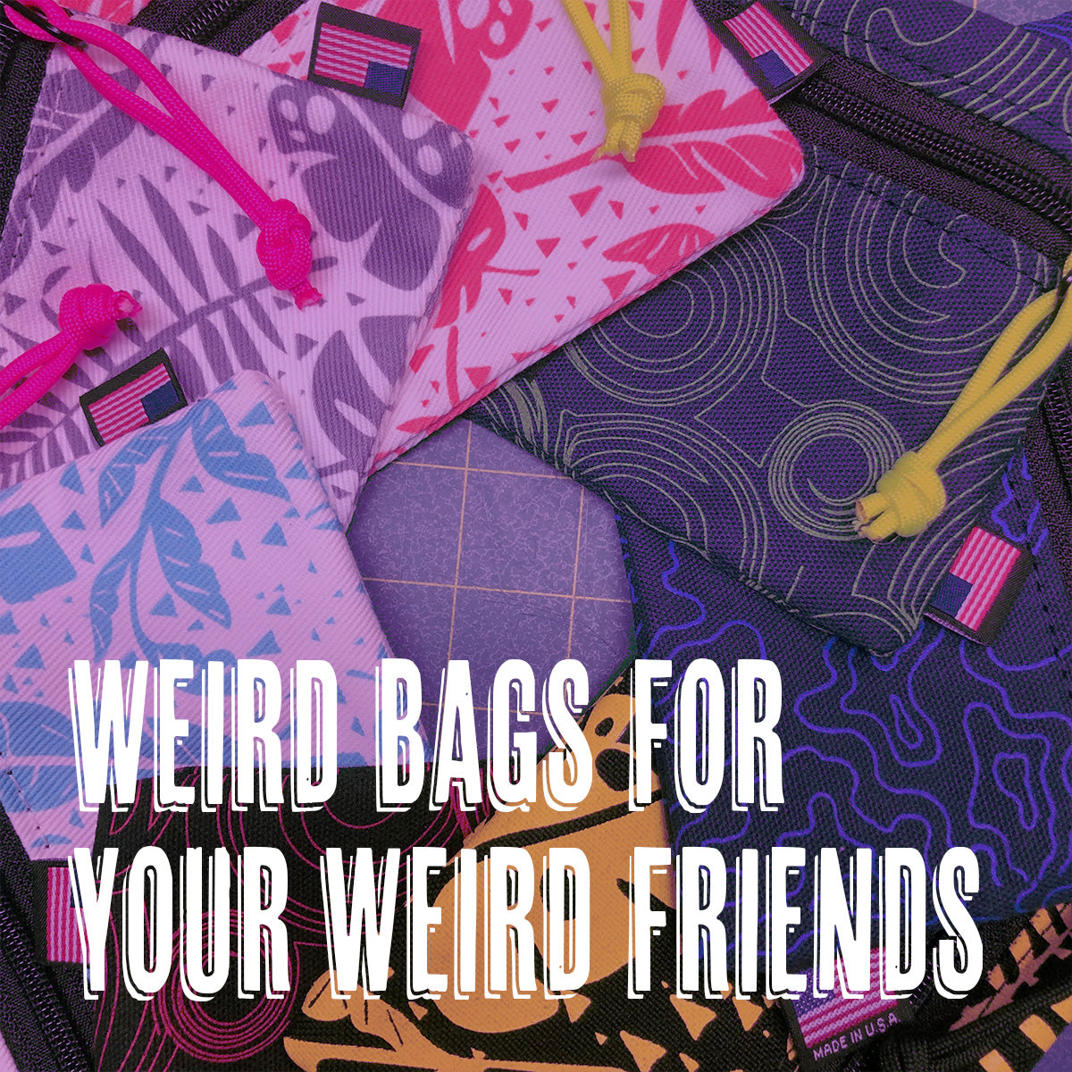 image of snazzy fabrics and pouches