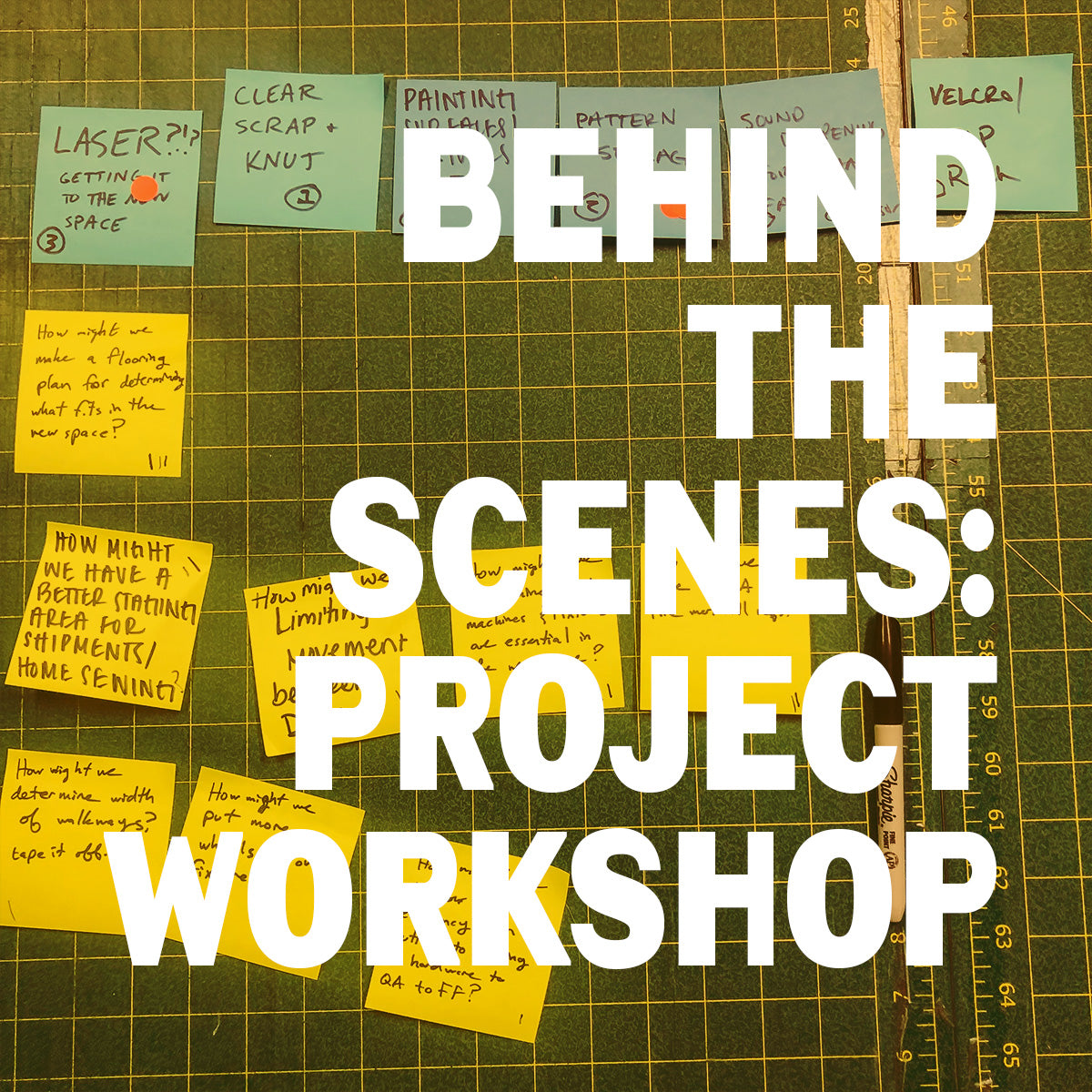 Behind the scenes project workshop graphic
