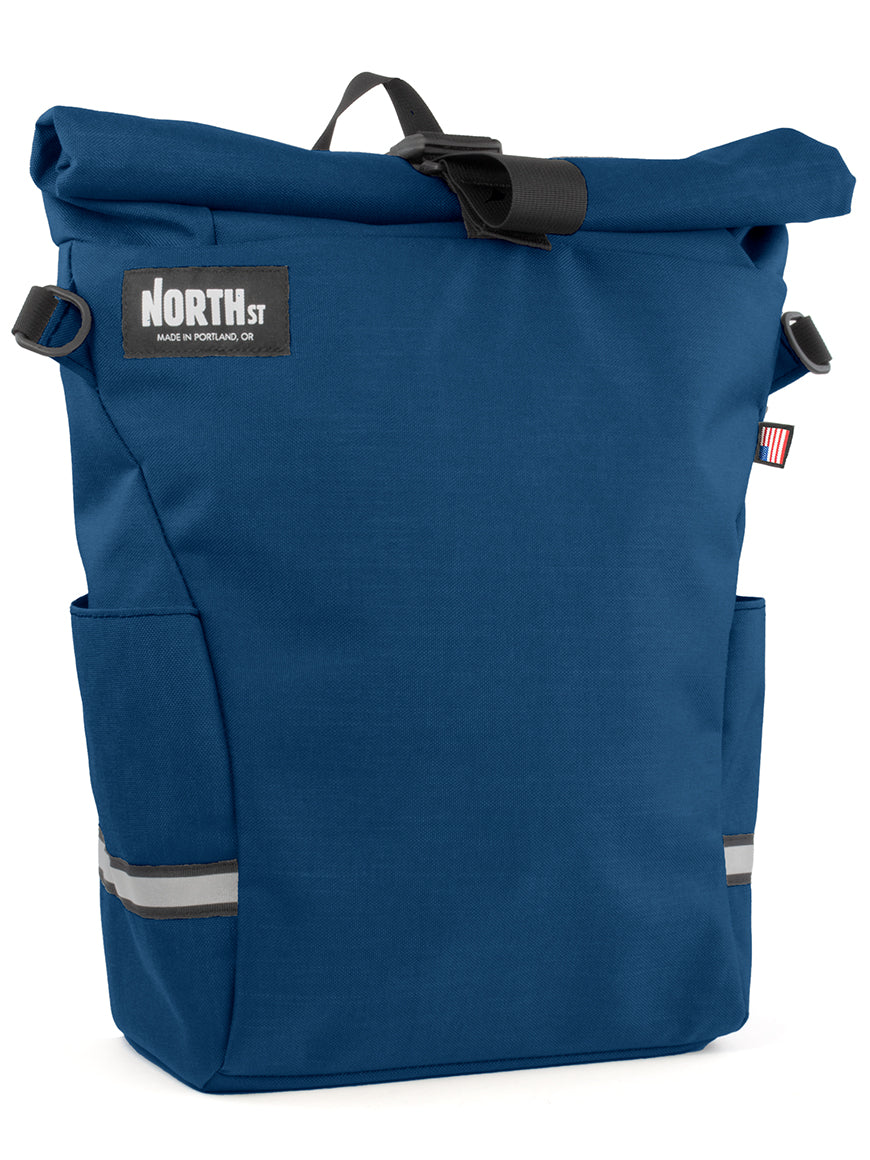 Route Pannier 24L - North St. BagsFront view of Route Pannier 24L in midnight - North St. Bags