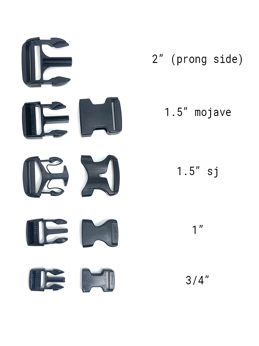Replacement buckle parts of various sizes and styles. - North St. Bags all-groups