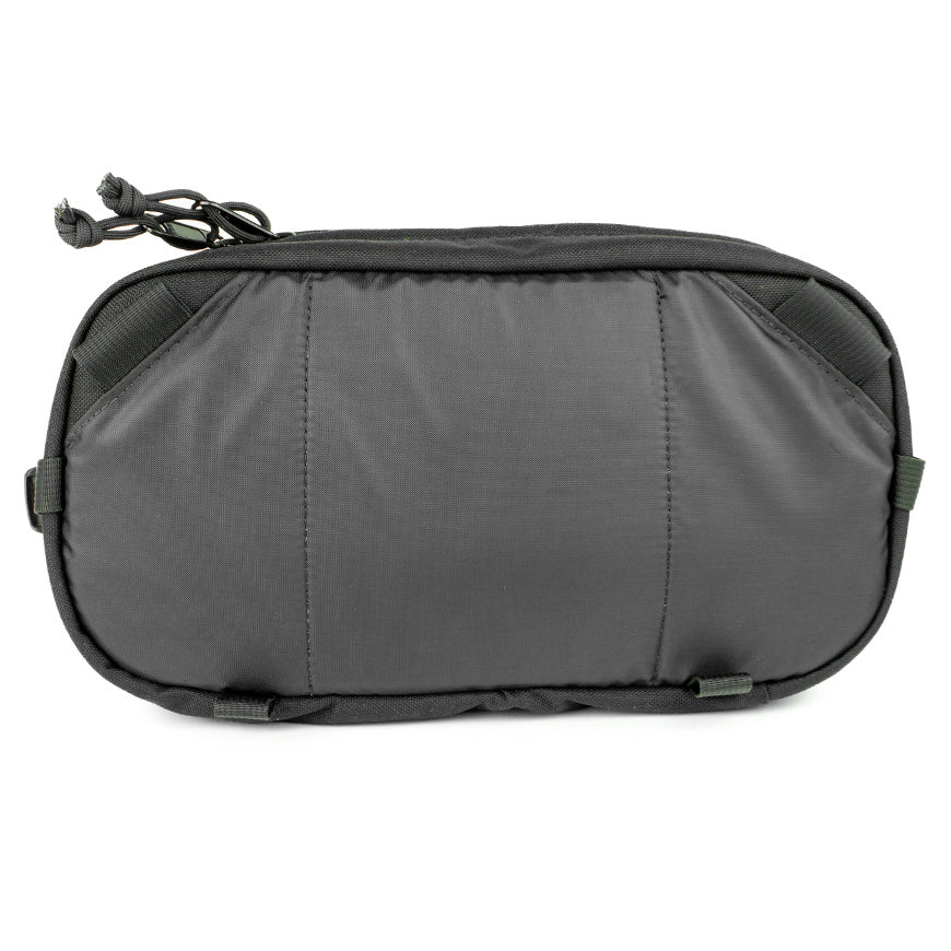 back view of sling pack by North St in black