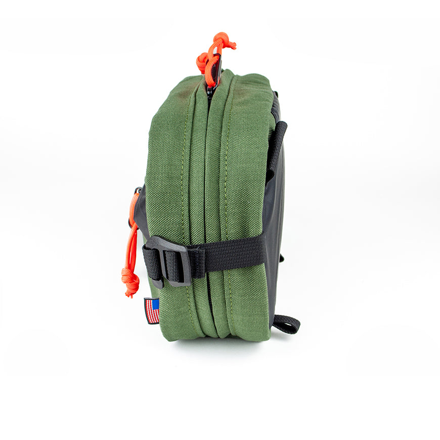 side view of sling pack by North St