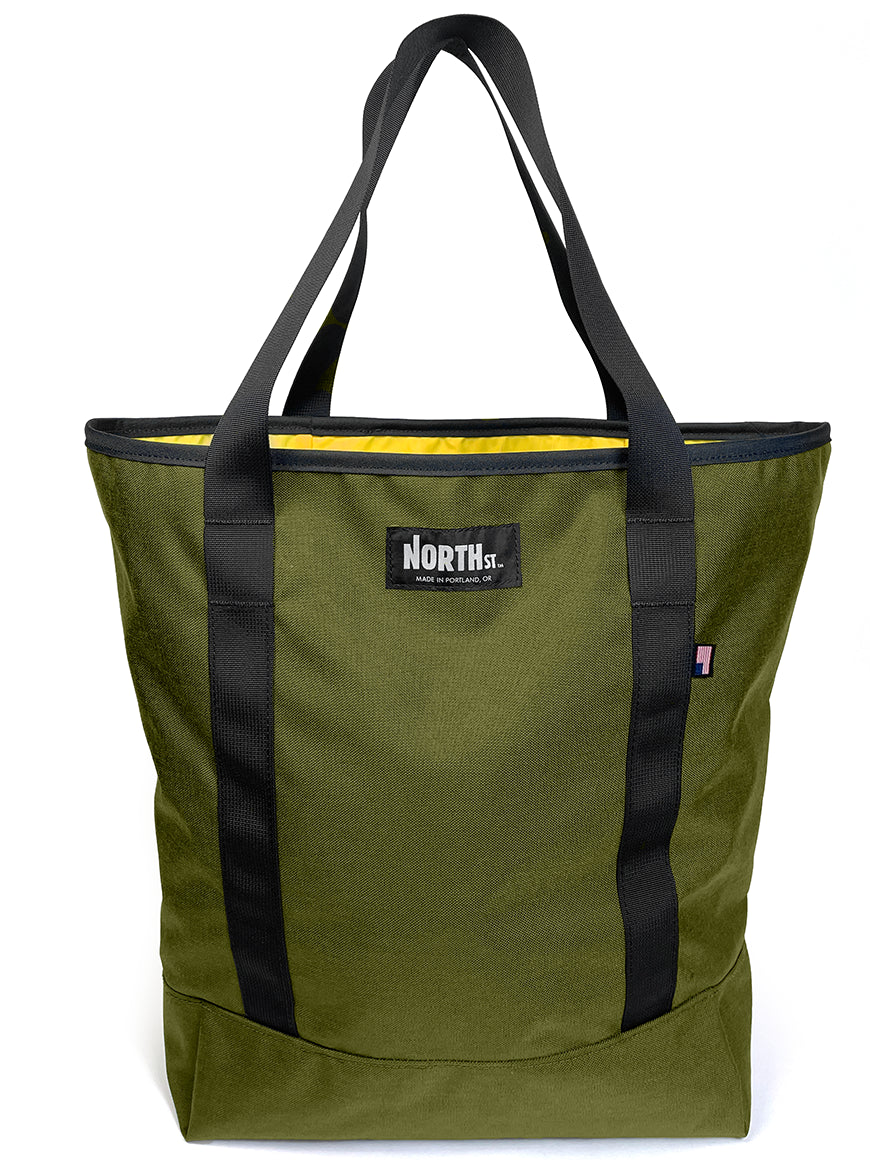 Large Tabor Tote in Olive Green - North St. Bags