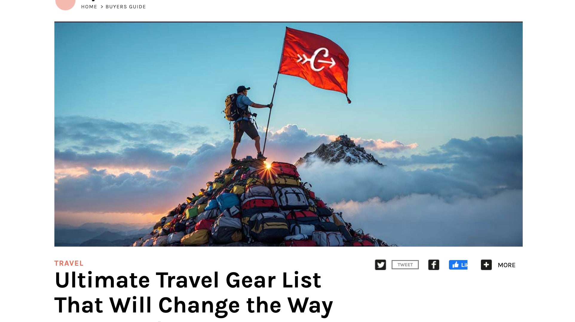 Screenshot of Carryology article page