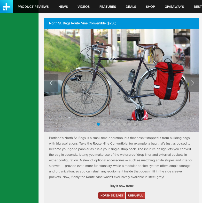 Digital Trends - Reviews the Route Nine Convertible Pannier