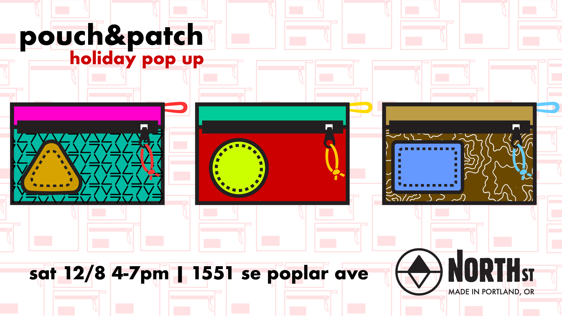 pouch&patch Holiday Pop Up Shopping at North St. Bags