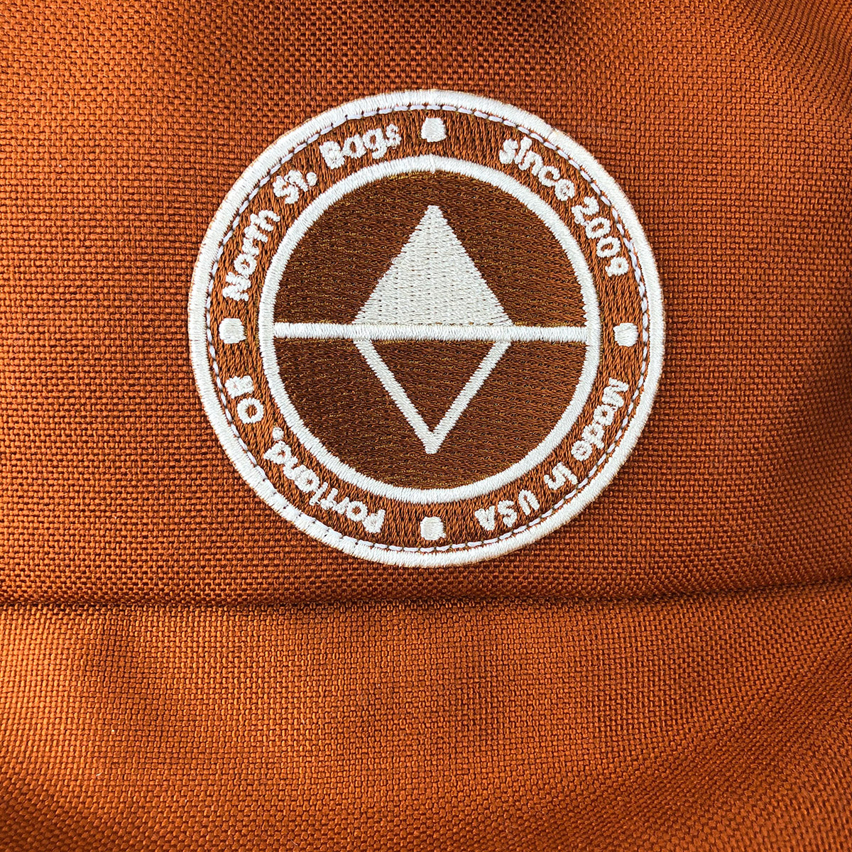 detail shot of throwback patch