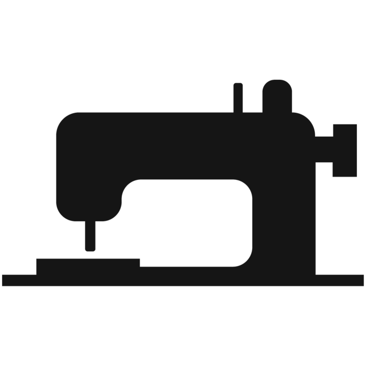 lifetime warranty icon of a sewing machine graphic