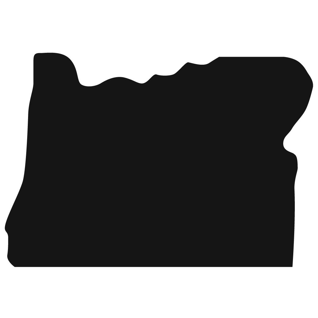 made in portland icon showing an outline of Oregon