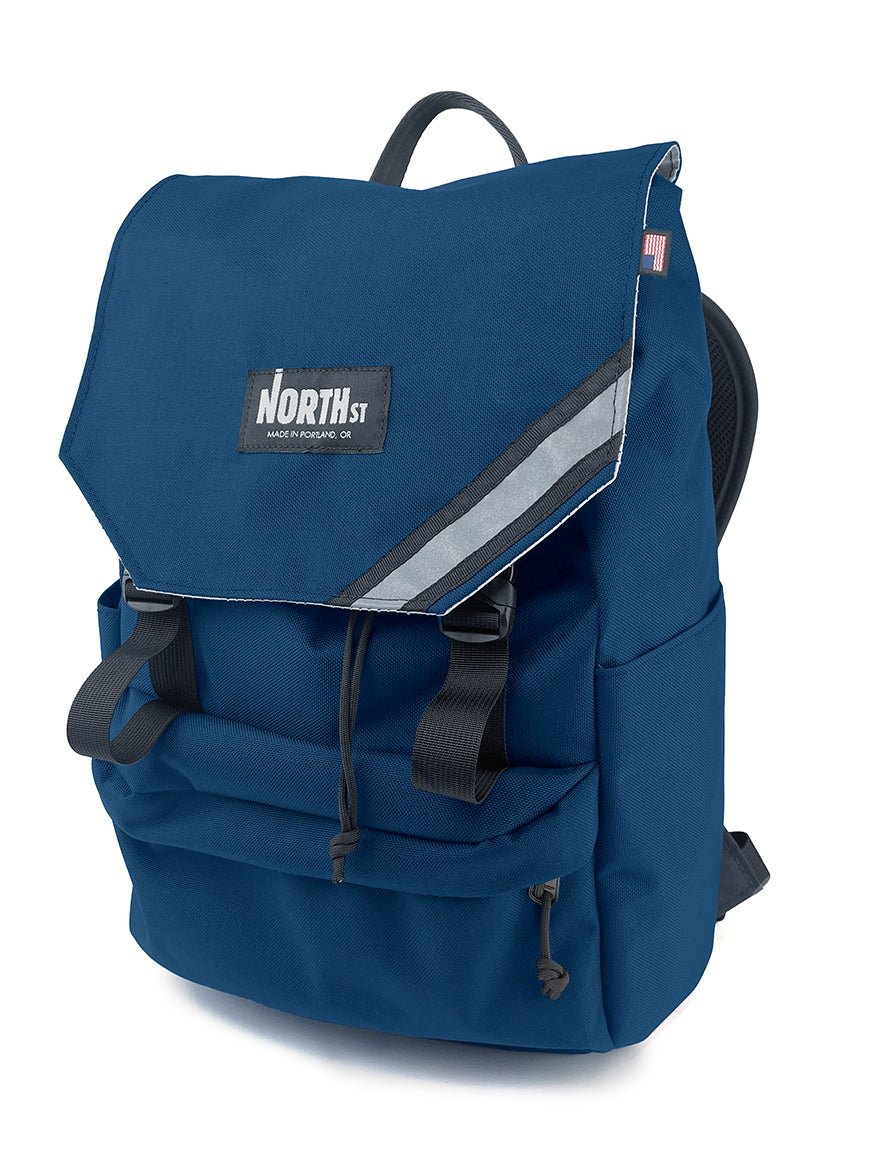 Front view of Belmont Backpack 22L in midnight - North St. Bags