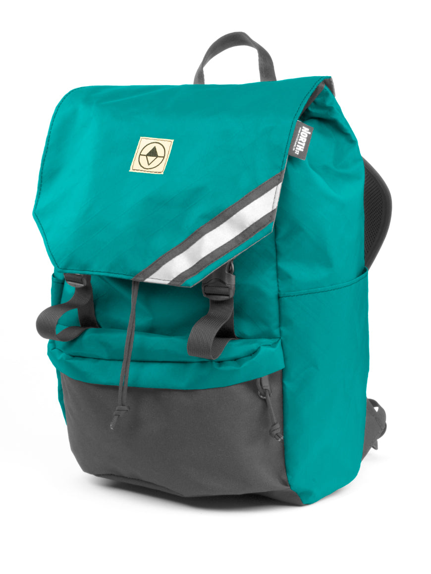 Front view of Belmont Backpack 22L in teal - North St. Bags