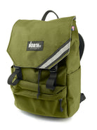 front view of belmont backpack in olive green
