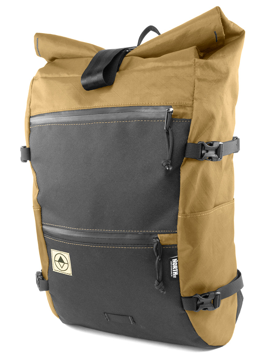 Front view of Flanders Backpack in EPX Coyote - North St Bags