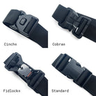 4 belt options with different buckles. all-groups