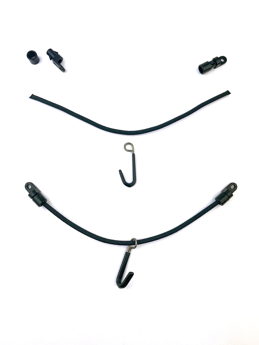 Bungee parts including bolt hangars and bottom hook. - North St. Bags