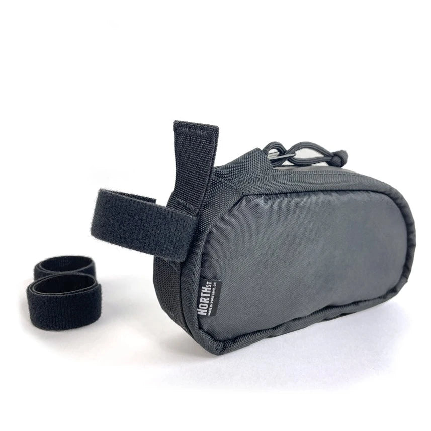 Front view of Fuel Pouch in EPX Black. - North St Bags