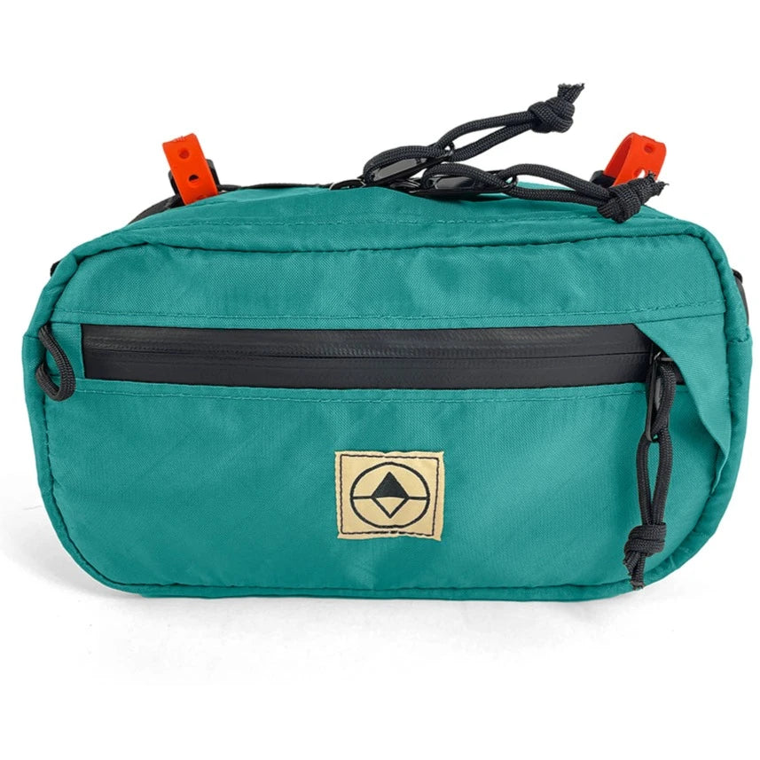 Front view of Handlebar Pack in EPX Teal - North St Bags