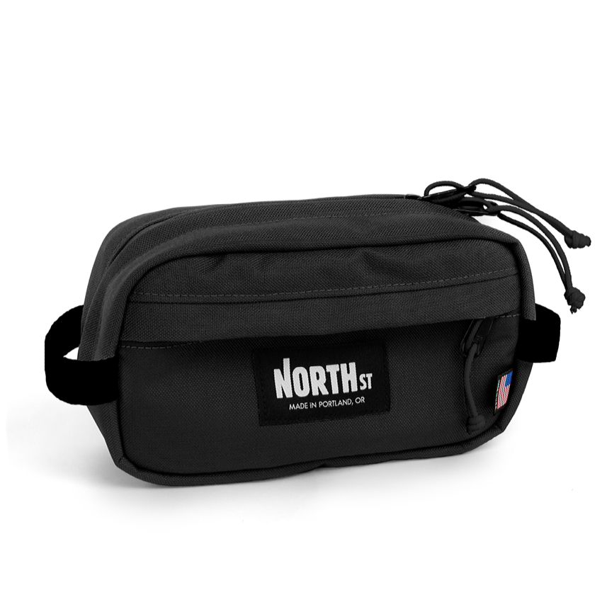 Front view of Pioneer 9 Handlebar Pack in black - North St. Bags