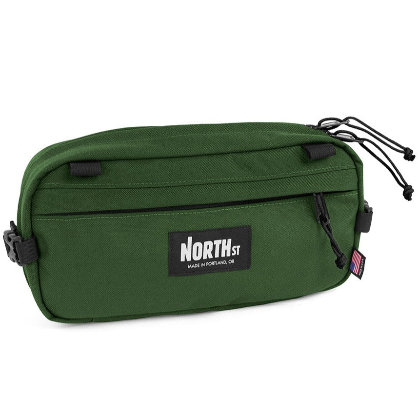 Front view of Pioneer 12 Hip Pack in 1000d Forest Green with Belt - North St. Bags