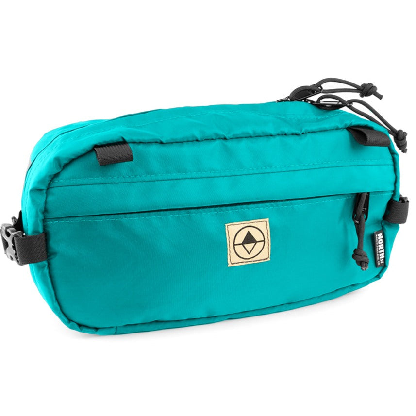 Front view of Pioneer 12 Hip Pack in EPX Teal with Belt - North St. Bags