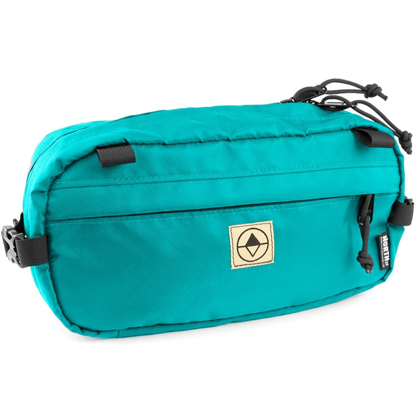 Front view Pioneer 12 Handlebar Pack in EPX Teal - North St. Bags