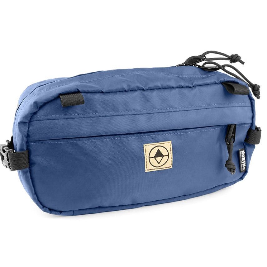 Front view Pioneer 12 Handlebar Pack in EPX Ocean Blue - North St. Bags