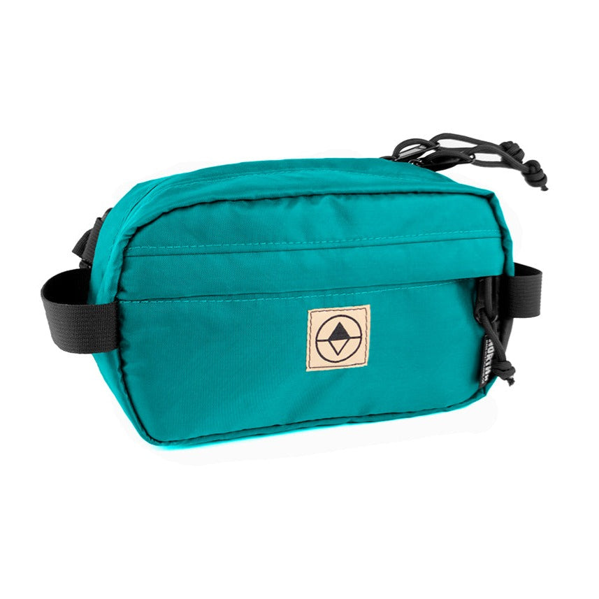 Front view of Pioneer 9 Handlebar Pack in teal - North St. Bags