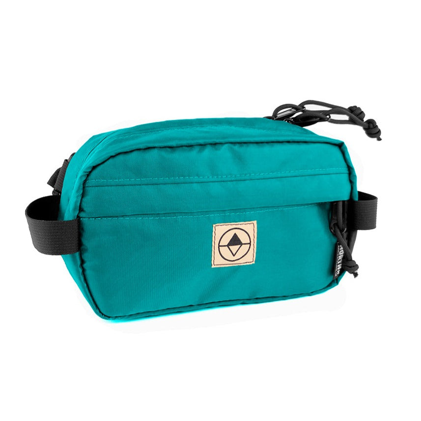 Front view of Pioneer 9 Hip Pack in EPX teal - North St. Bags
