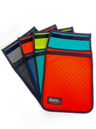 Array of four Laptop Sleeves in orange, teal, blue and black.  - North St. Bags all-groups