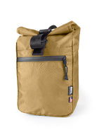 front view of commuter micro pannier in tan