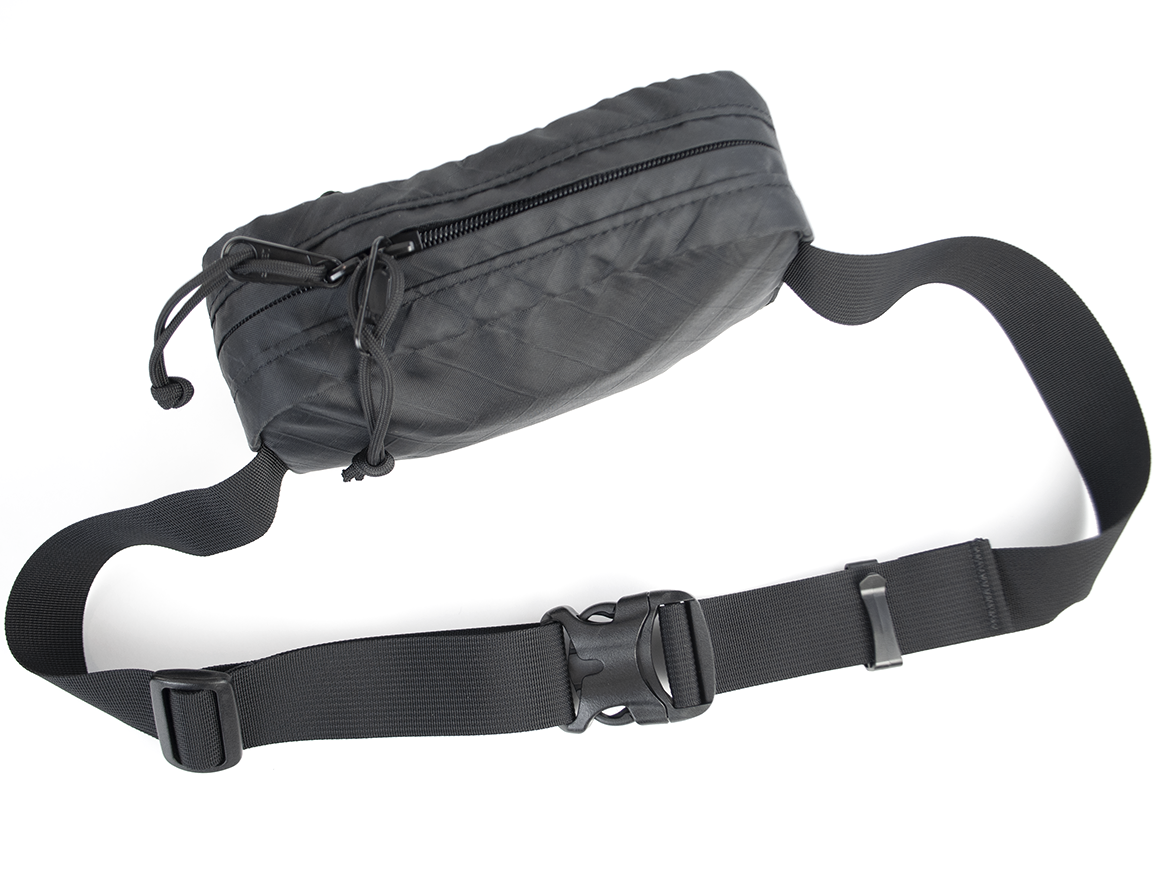 Top view of black Pioneer 8 Hip Pack - North St Bags - all-groups