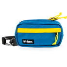 pioneer 9 hip pack in moroccan blue with a north st label on a white background