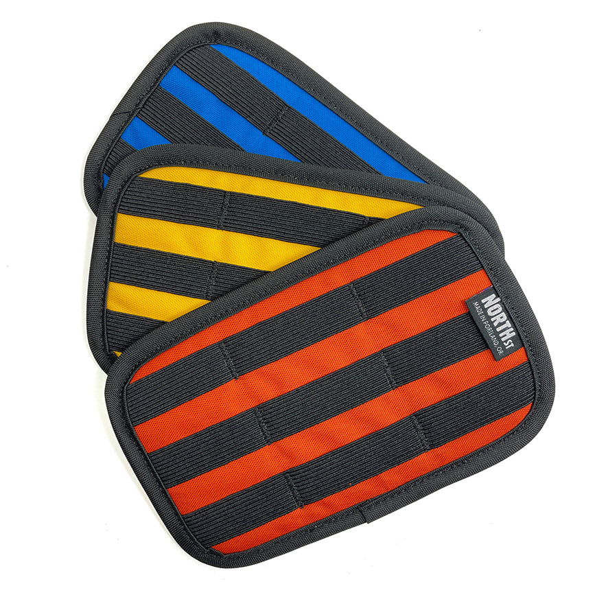 Array of regular size Shortstack EDC Organizer in orange, yellow and blue - North St Bags all-groups