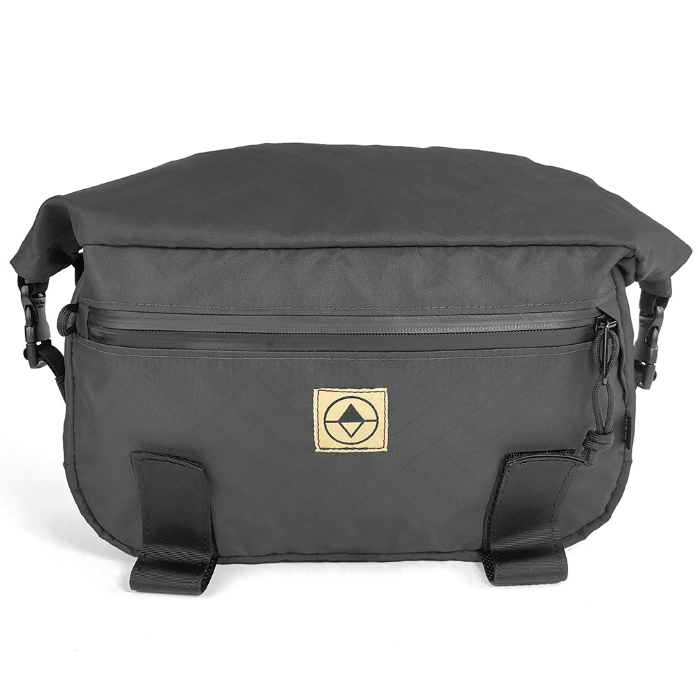 Front view of Roll-Top Trunk Bag in EPX Black - North St. Bags