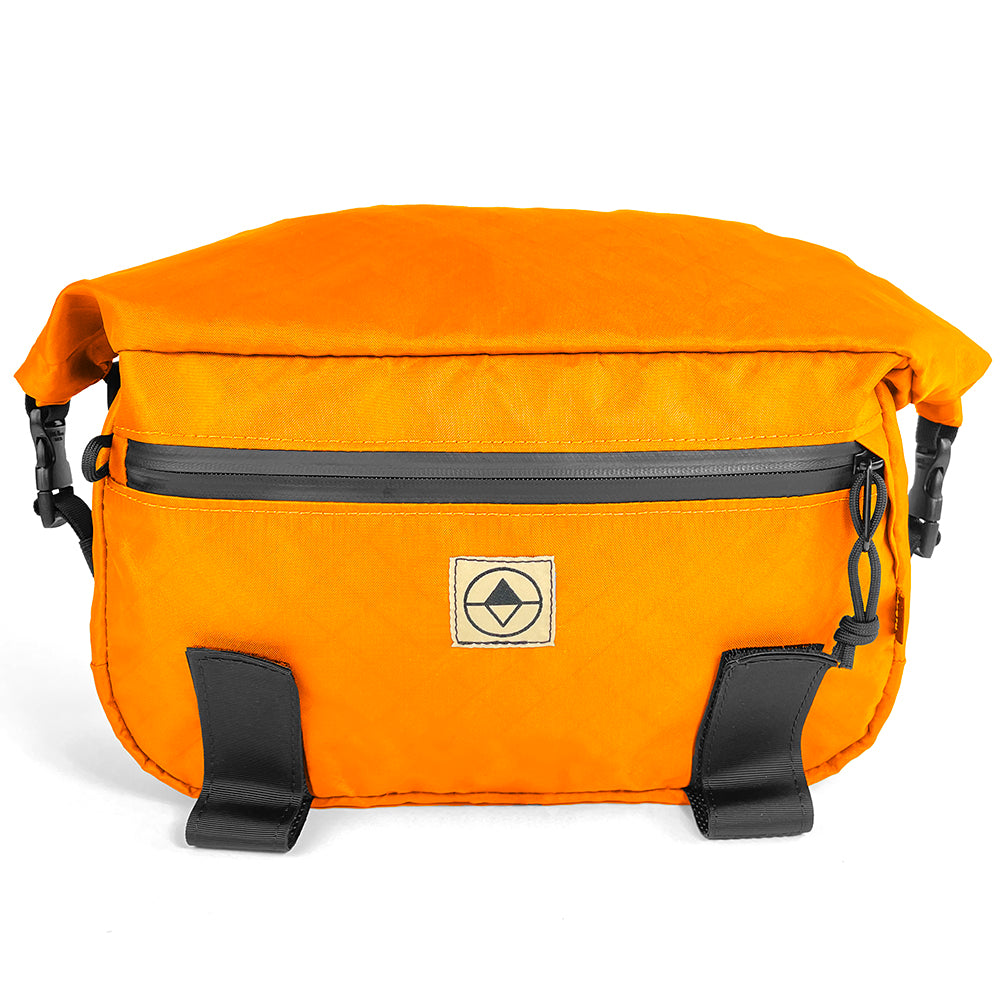 Front view of Roll-Top Trunk Bag in EPX Blaze Orange - North St. Bags