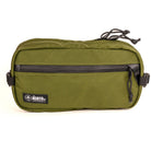 front view of sling pack by North St in olive