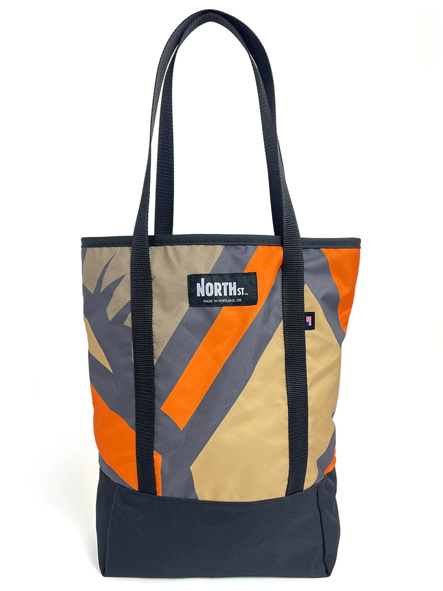 Limited Tabor Tote in orange upcycled fabric - North St. Bags