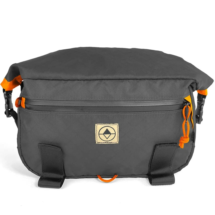 Front view of Roll-Top Trunk Bag in EPX Black and Orange - North St. Bags