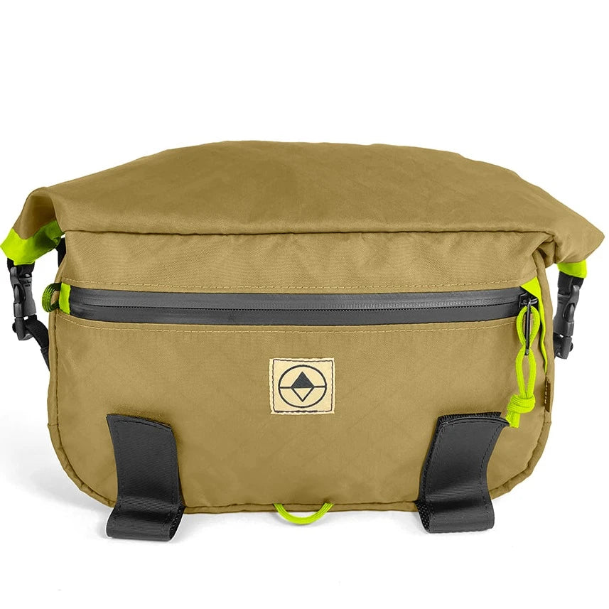 Front view of Roll-Top Trunk Bag in EPX Coyote and Yellow - North St. Bags