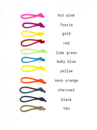 An array  of different color replacement cords for zipper pulls  - North St. Bags