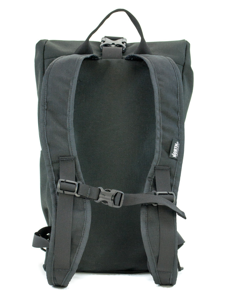 Back view of Davis Daypack showing backpack straps and chest straps.  - North St. Bags all-groups